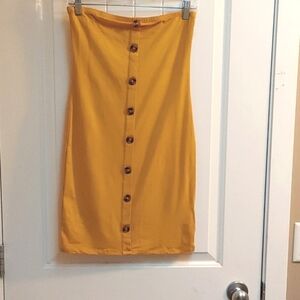 Heart & Hips mustard yellow button dress Tunic Or long skirt